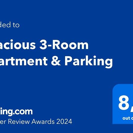 Spacious 3-Room Apartment & Parking Riga Extérieur photo