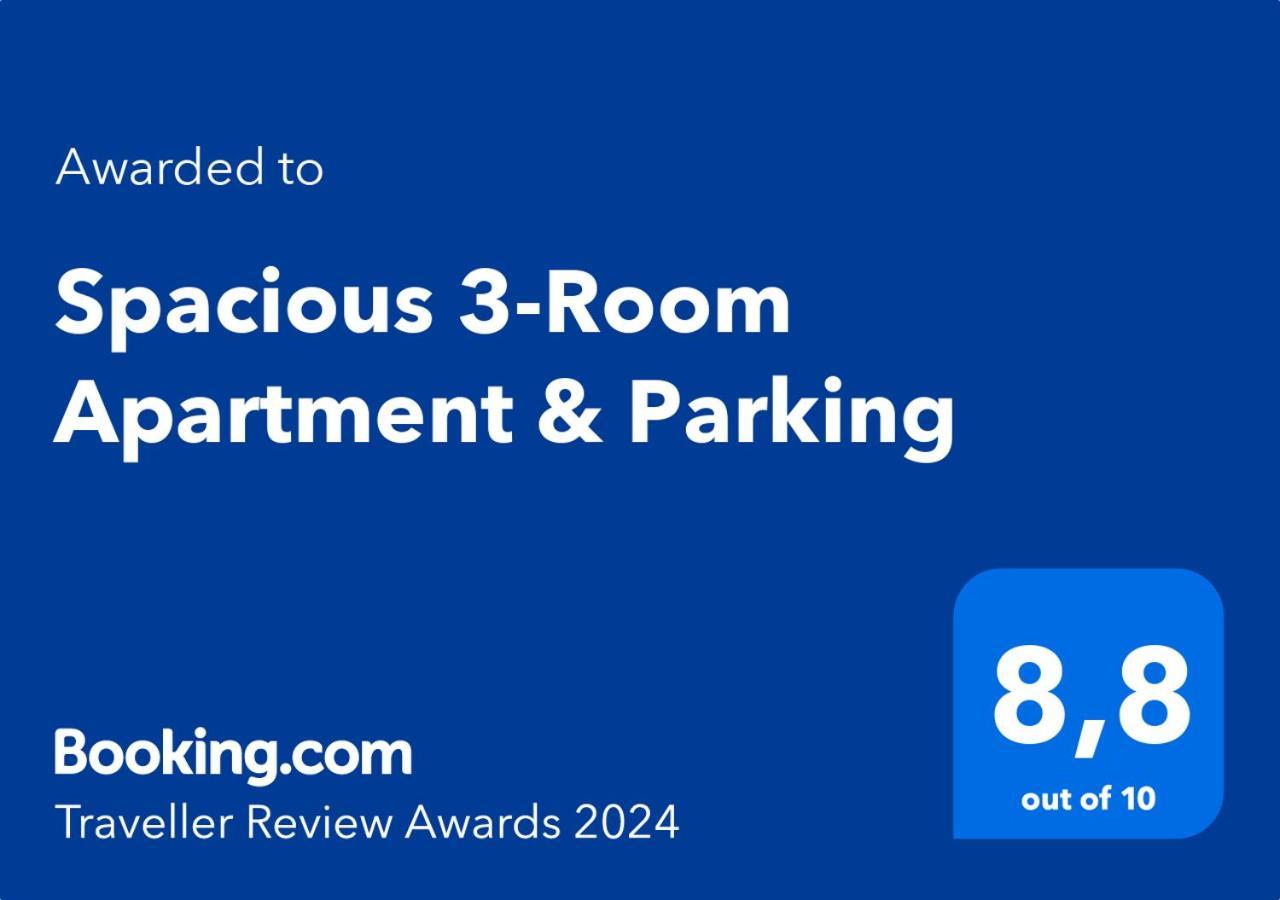 Spacious 3-Room Apartment & Parking Riga Extérieur photo